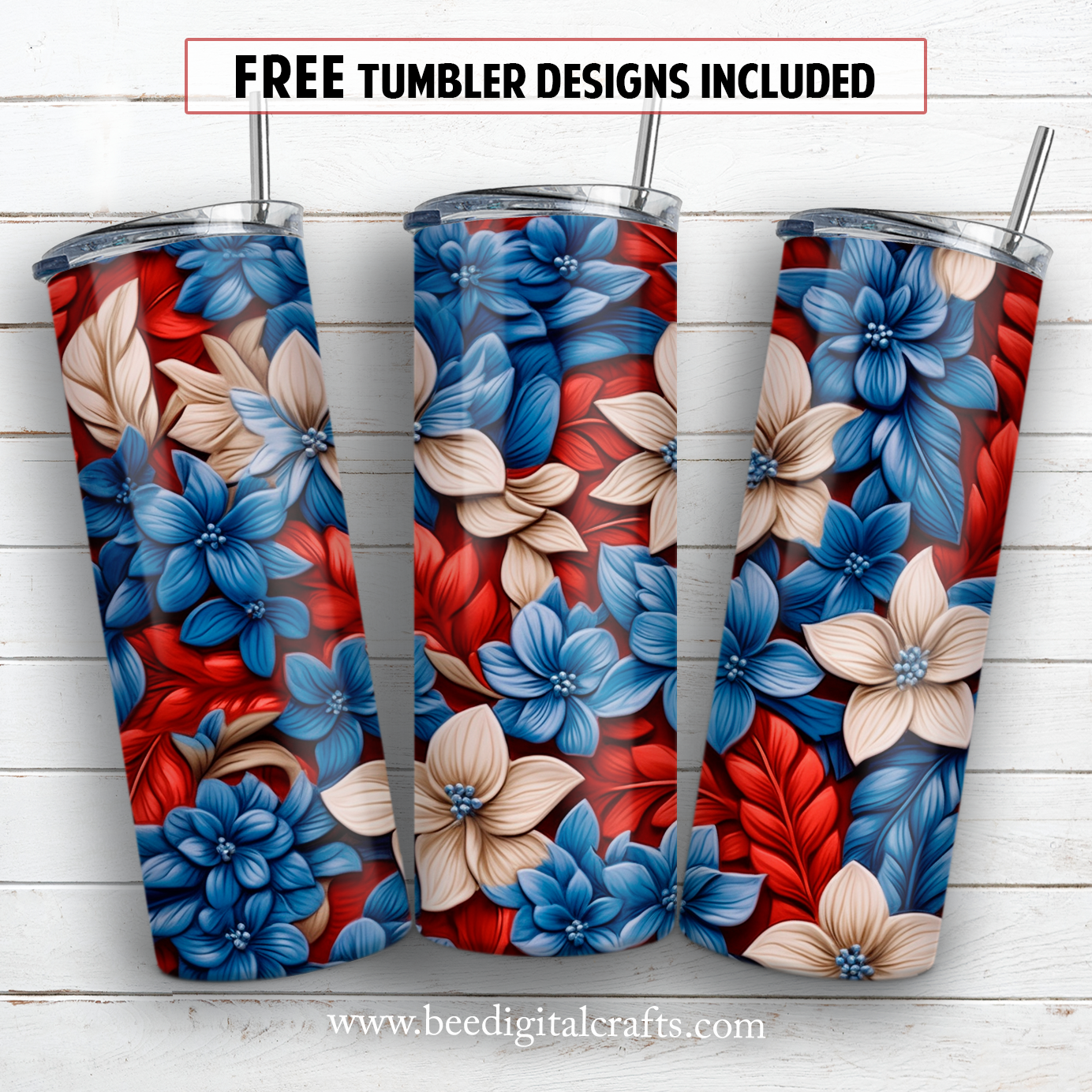 20 oz skinny tumbler sublimation design