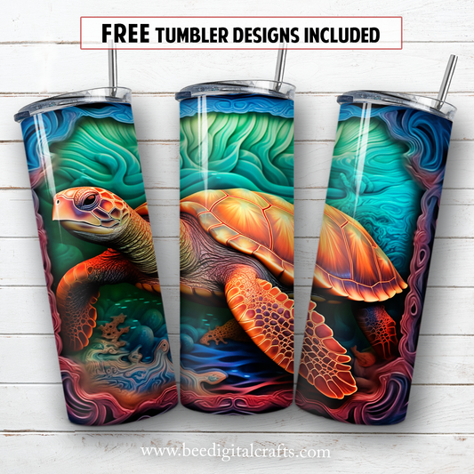 20 oz skinny tumbler sublimation design