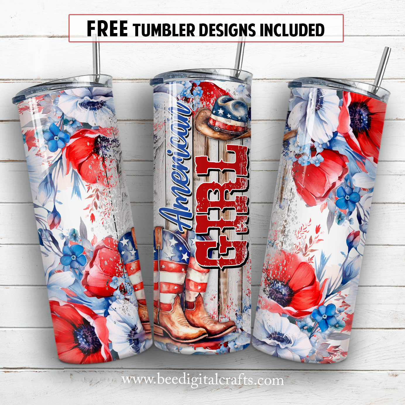 20 oz skinny tumbler sublimation design