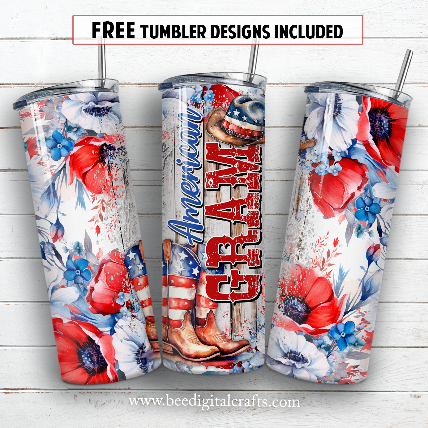 20 oz skinny tumbler sublimation design