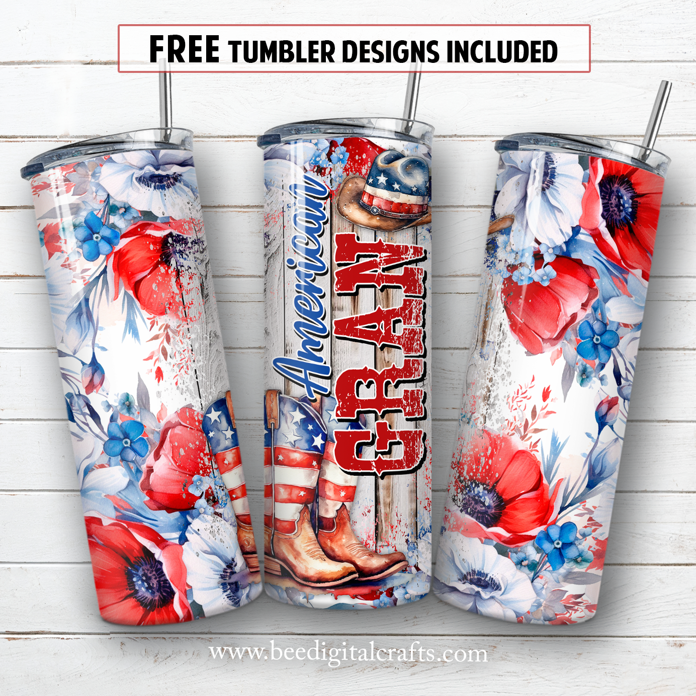 20 oz skinny tumbler sublimation design