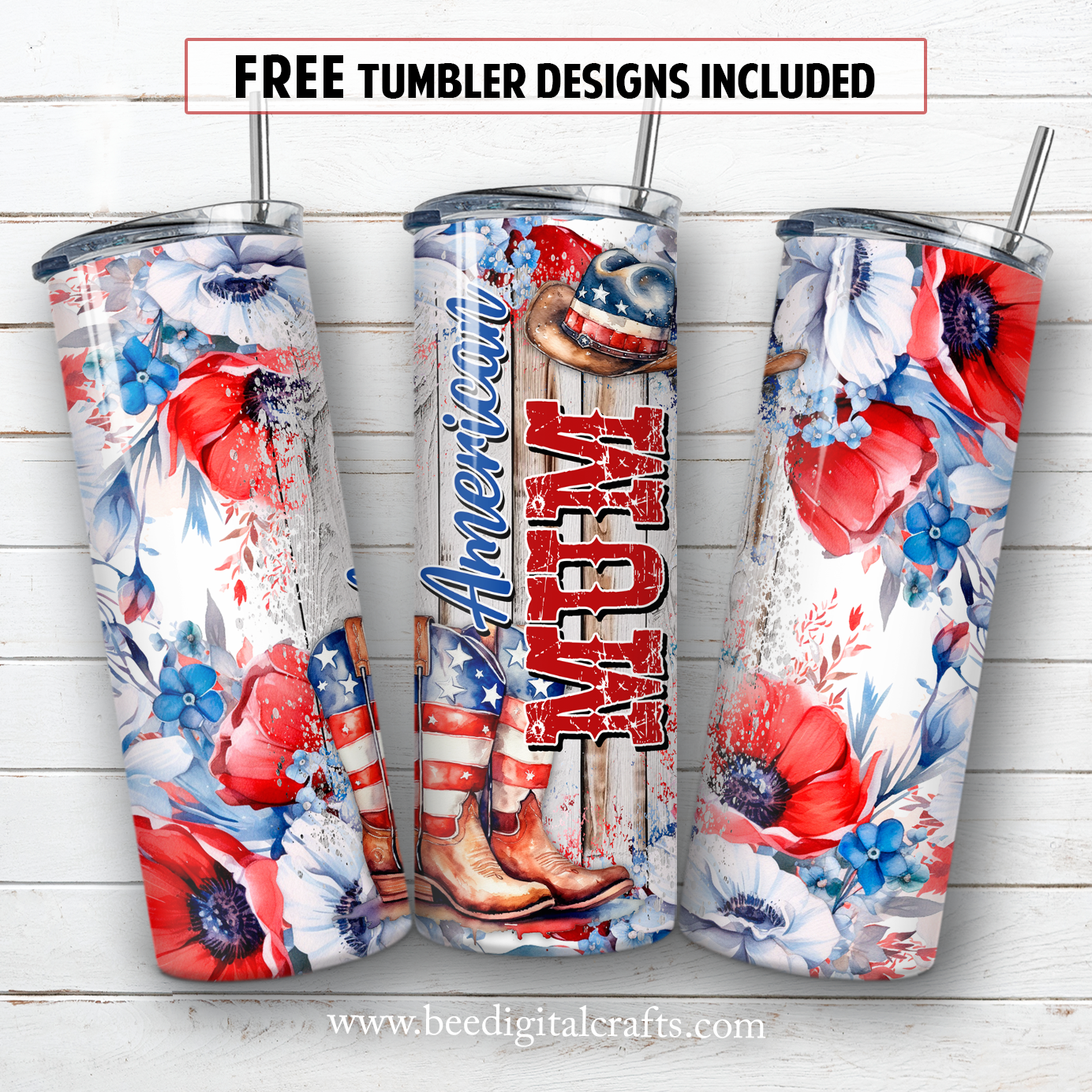 20 oz skinny tumbler sublimation design