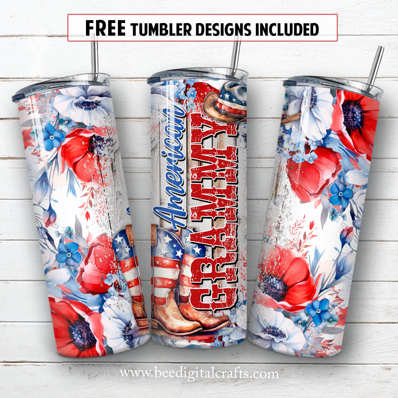 20 oz skinny tumbler sublimation design