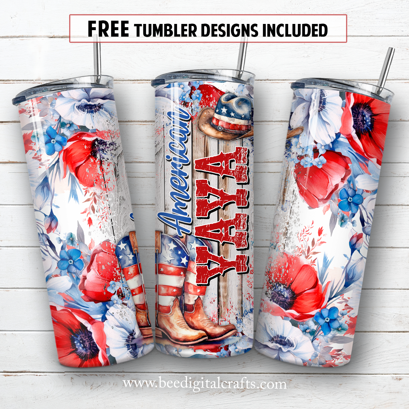 20 oz skinny tumbler sublimation design