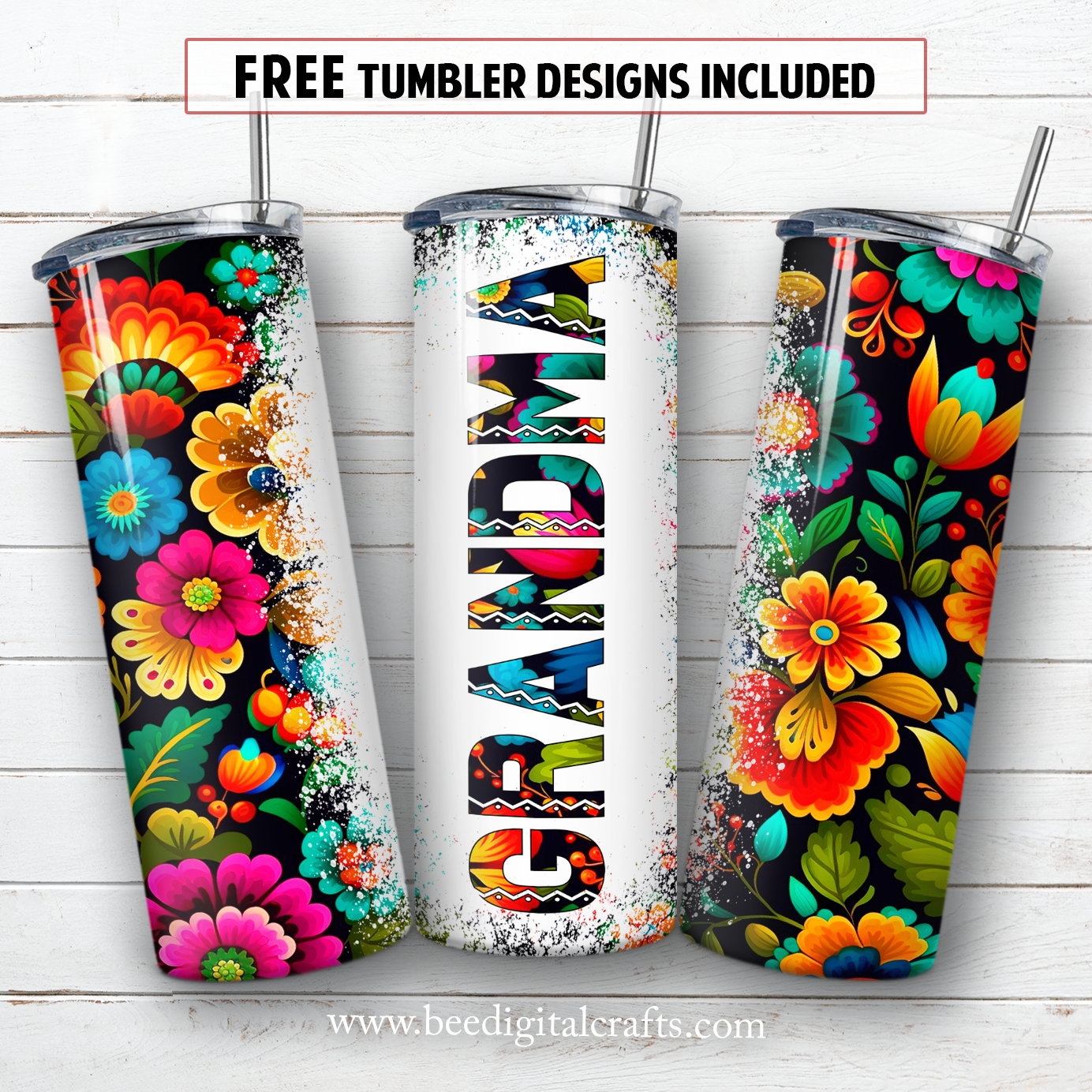 20 oz skinny tumbler sublimation design