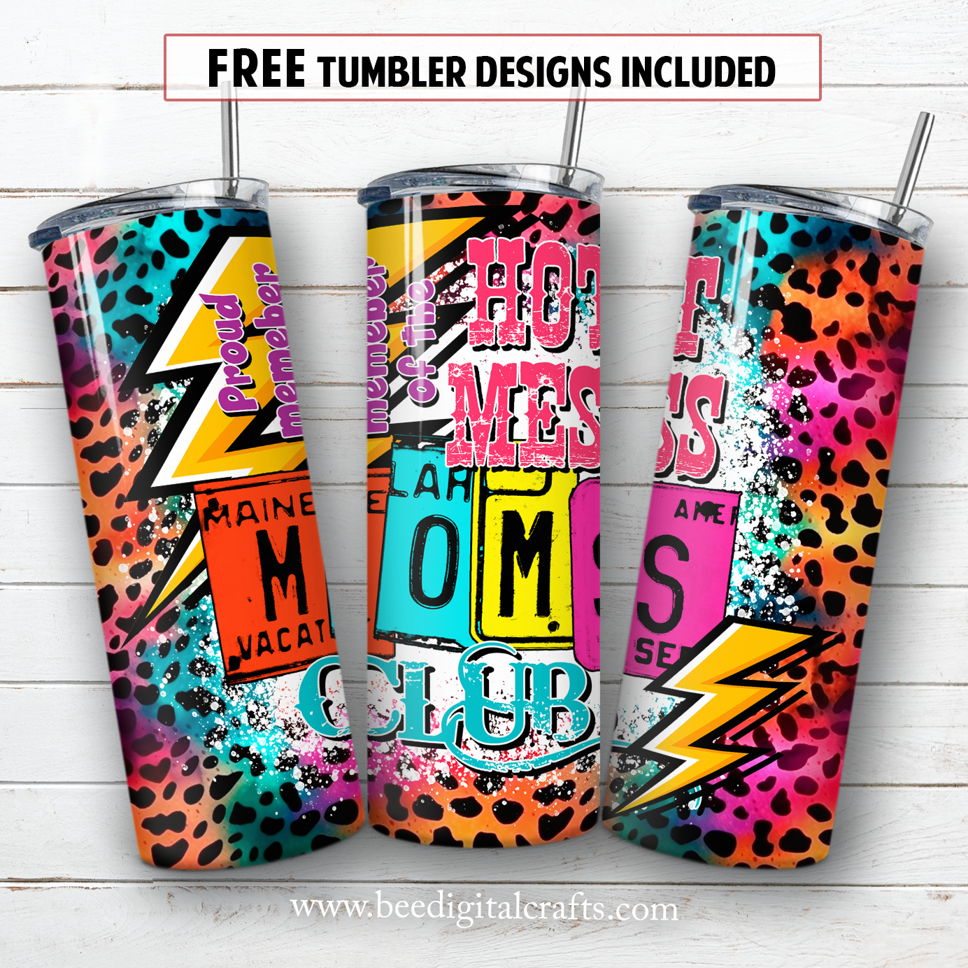 20 oz skinny tumbler sublimation design