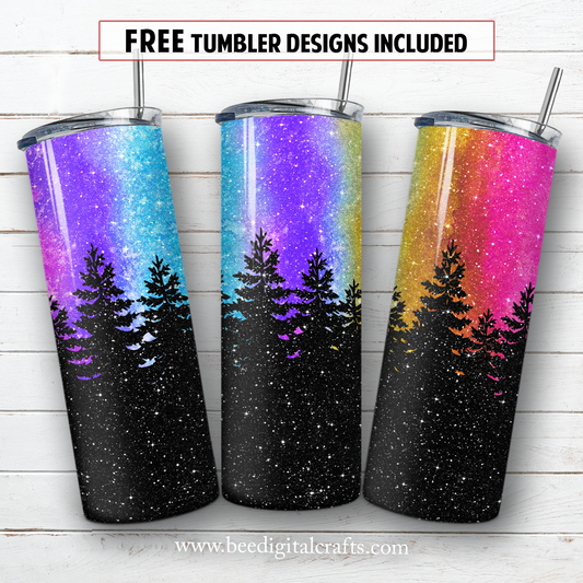 20 oz skinny tumbler sublimation design