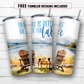 20 oz skinny tumbler sublimation design