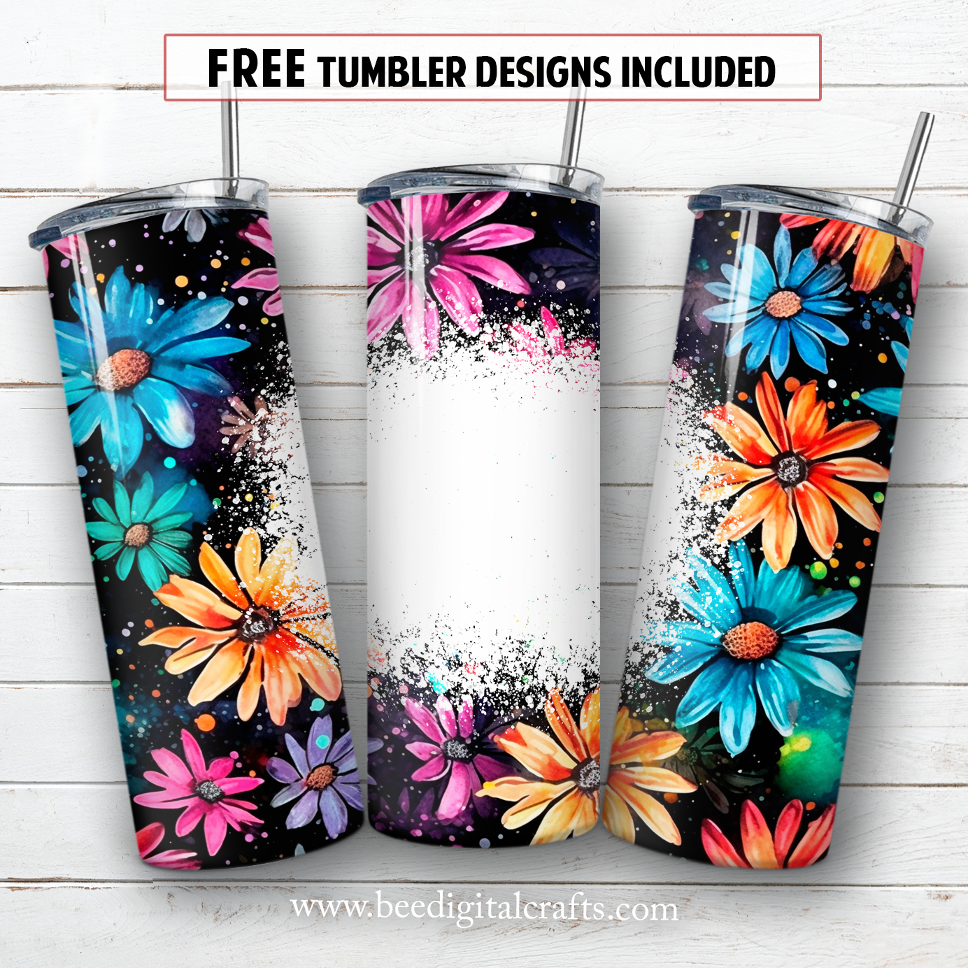 20 oz skinny tumbler sublimation design