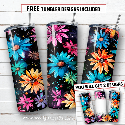 20 oz skinny tumbler sublimation design