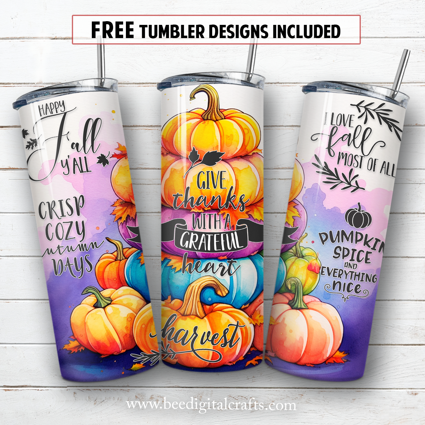 20 oz skinny tumbler sublimation design