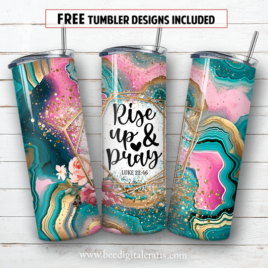 20 oz skinny tumbler sublimation design