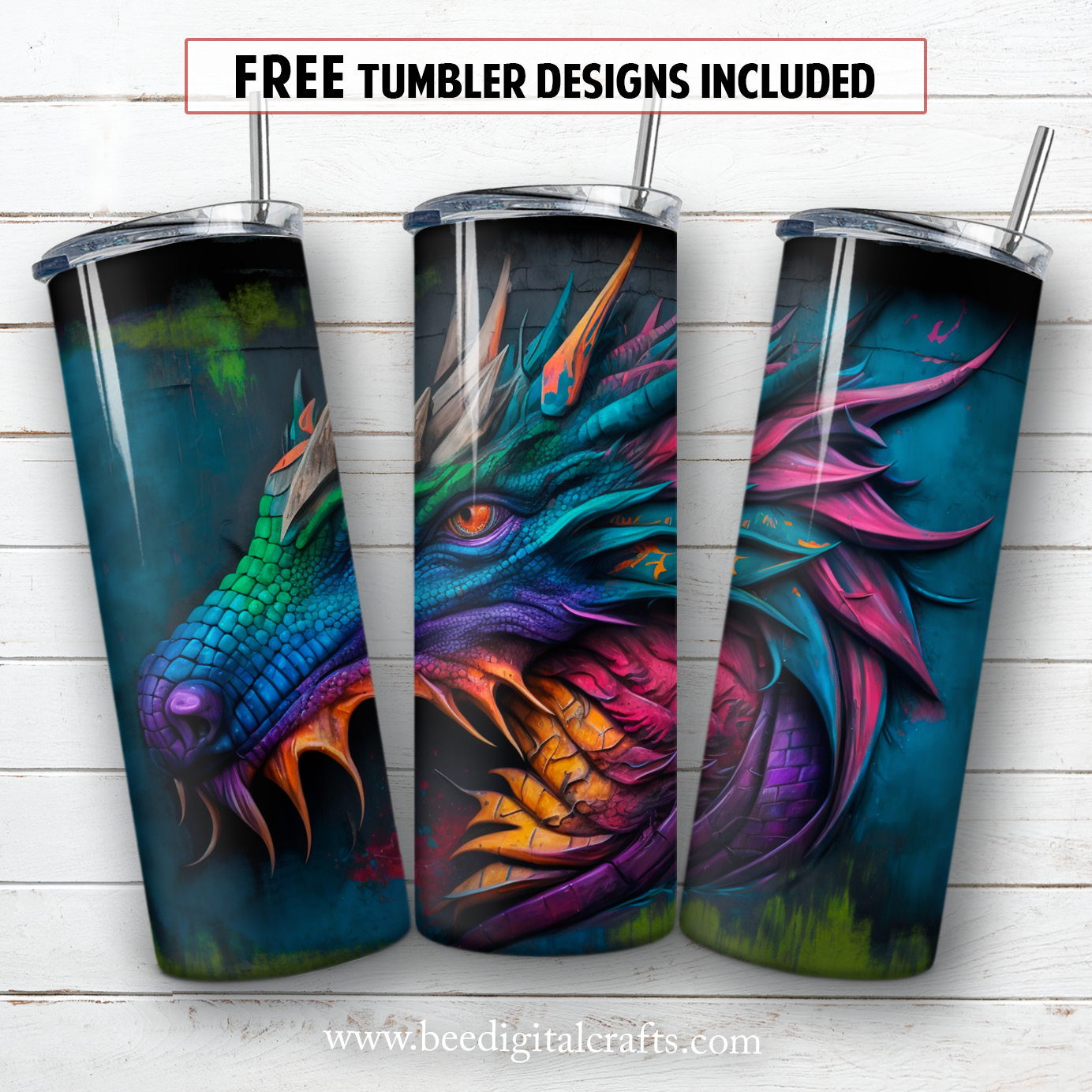 20 oz skinny tumbler sublimation design