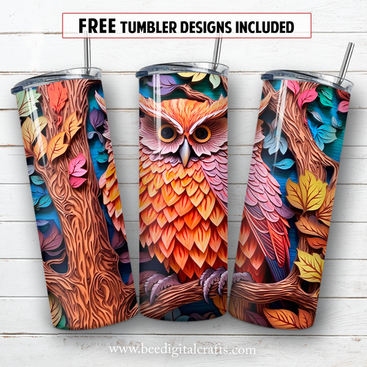 20 oz skinny tumbler sublimation design