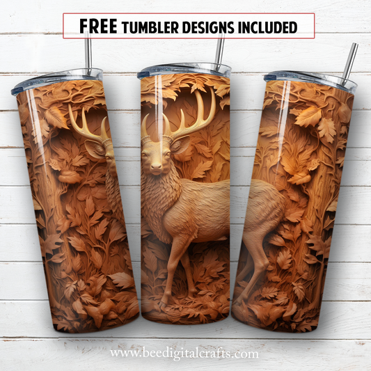 20 oz skinny tumbler sublimation design