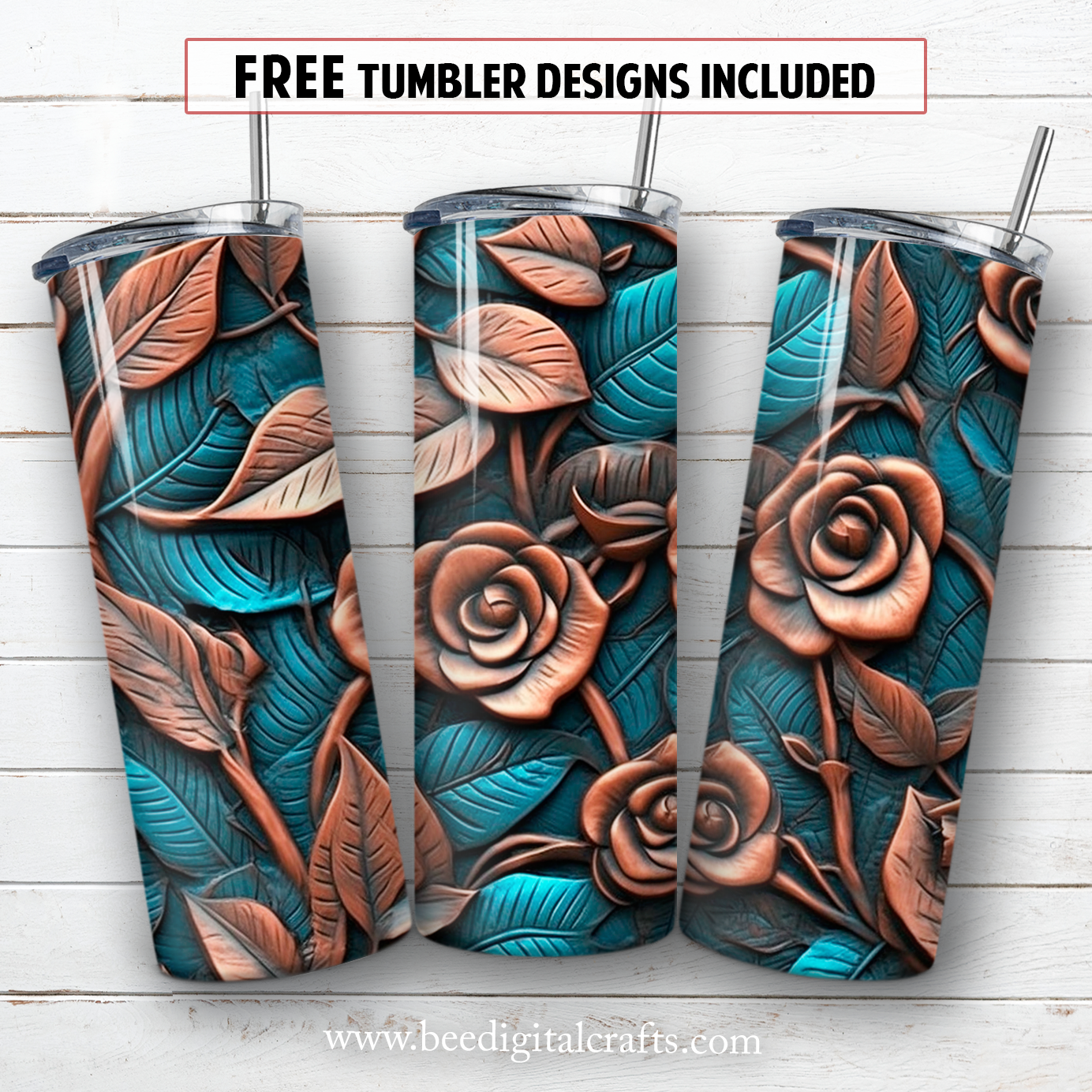 20 oz skinny tumbler sublimation design