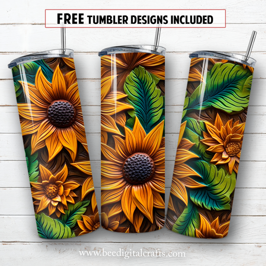 20 oz skinny tumbler sublimation design