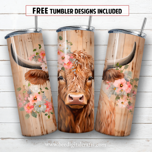 20 oz skinny tumbler sublimation design