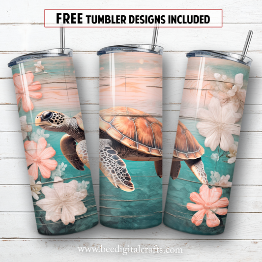 20 oz skinny tumbler sublimation design