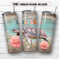 20 oz skinny tumbler sublimation design