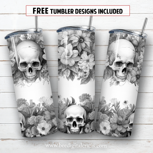 20 oz skinny tumbler sublimation design