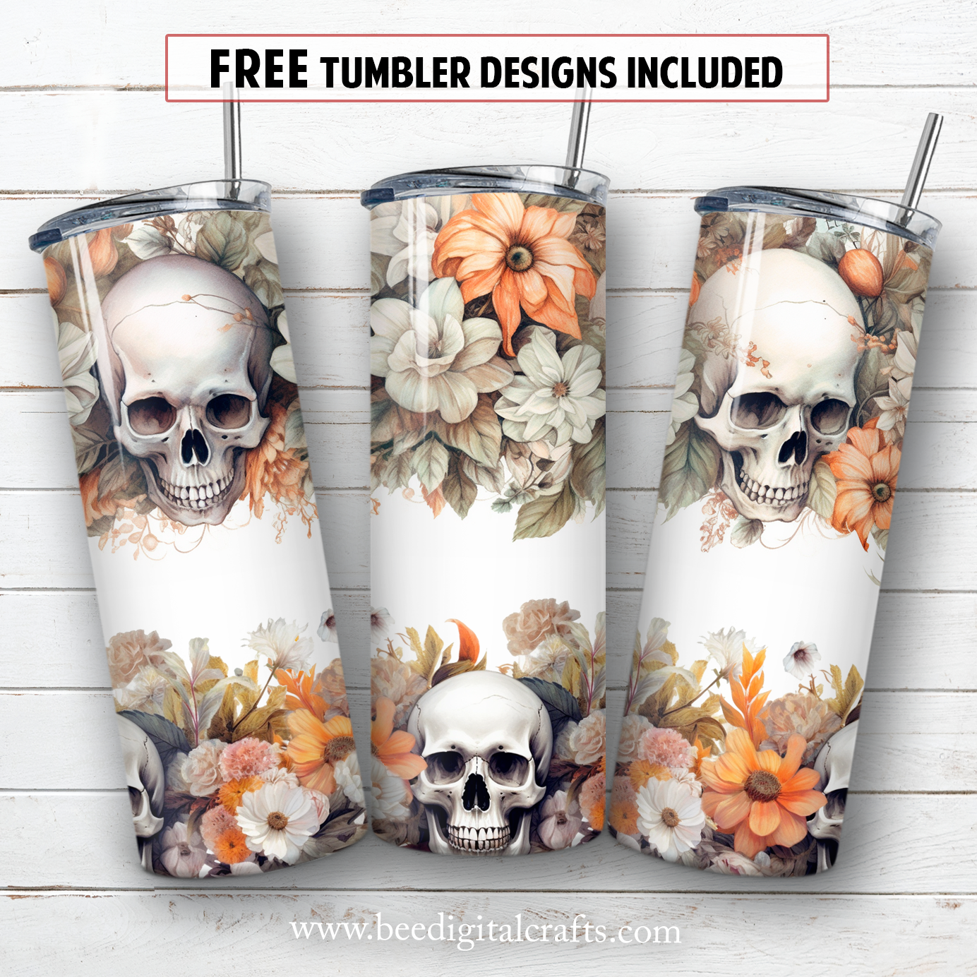 20 oz skinny tumbler sublimation design