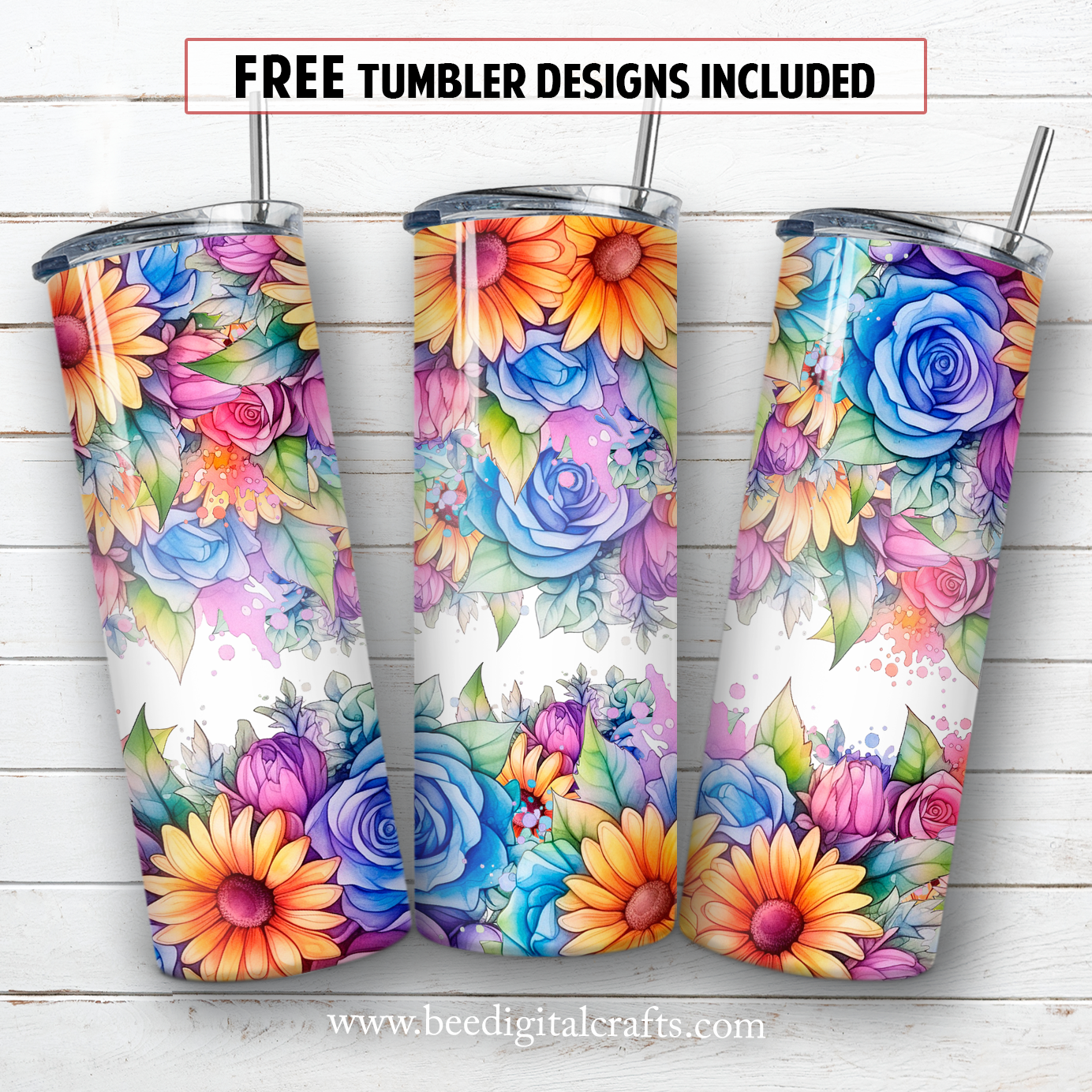 20 oz skinny tumbler sublimation design