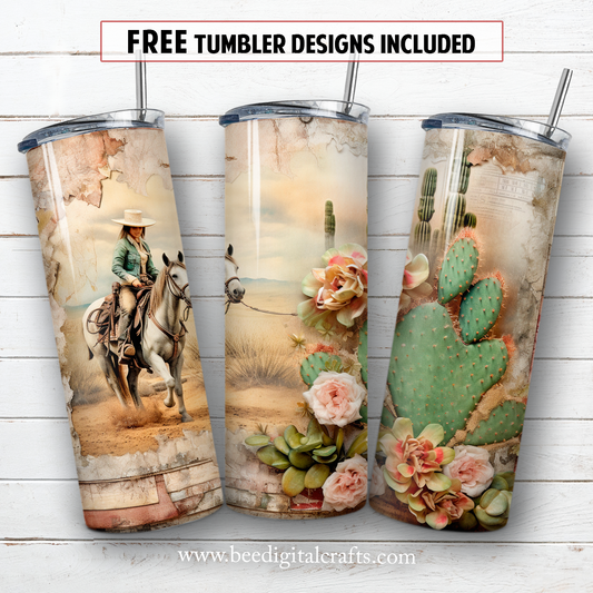 20 oz skinny tumbler sublimation design