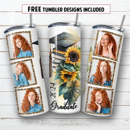 20 oz skinny tumbler sublimation design