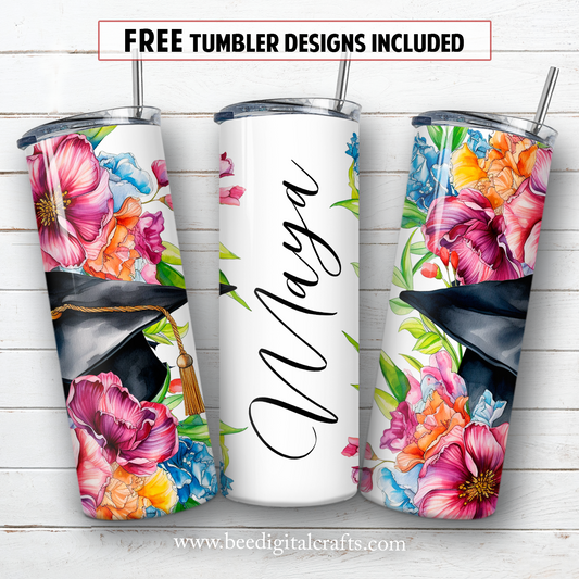 20 oz skinny tumbler sublimation design