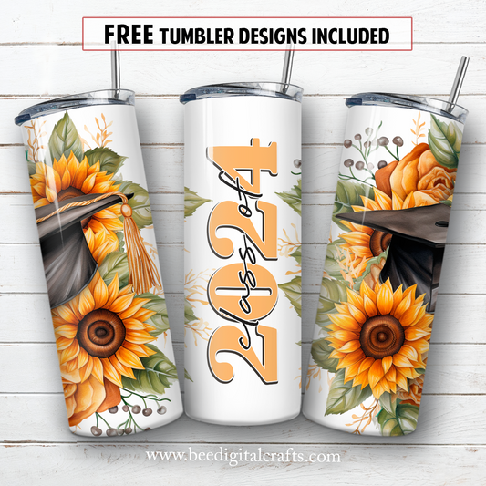 20 oz skinny tumbler sublimation design