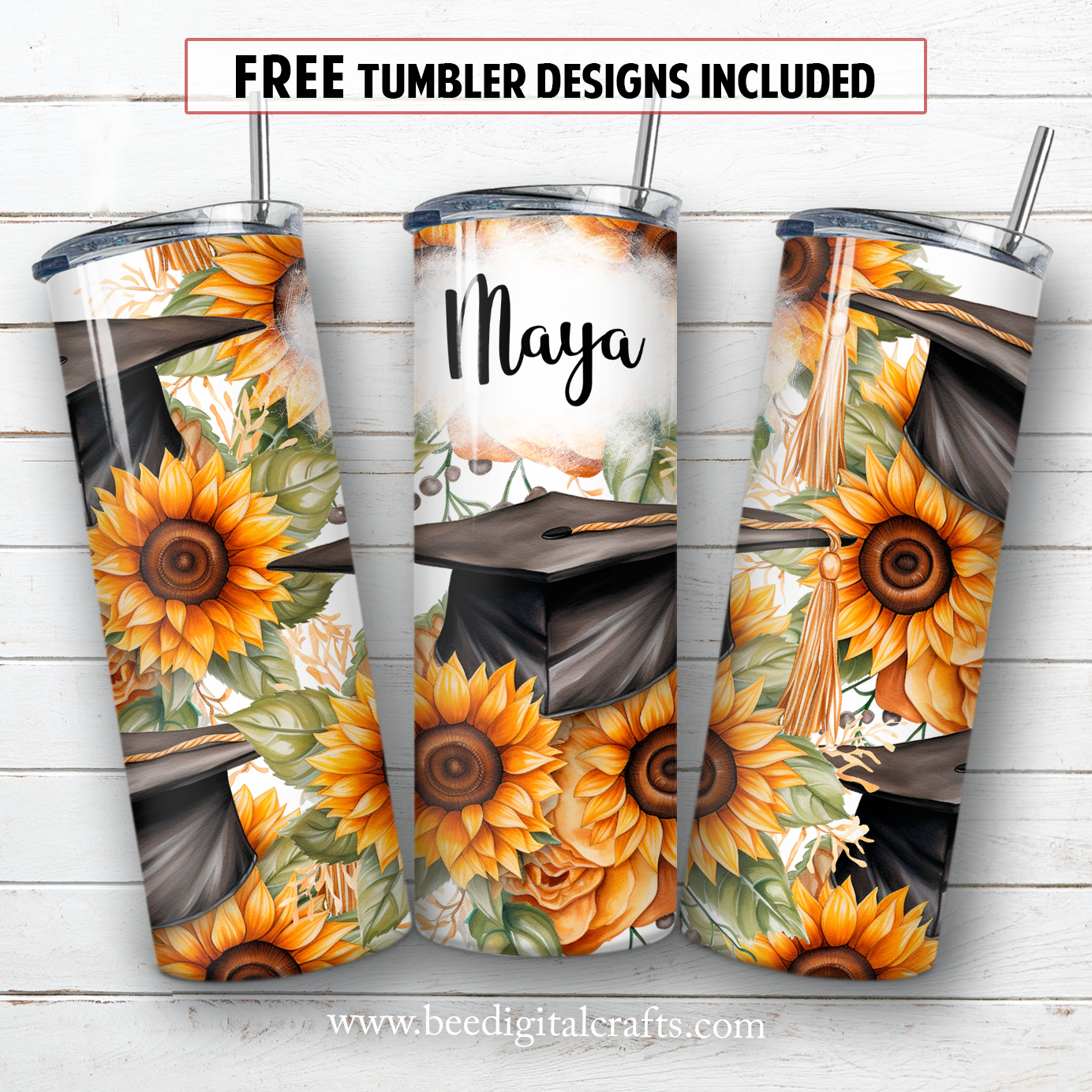 20 oz skinny tumbler sublimation design