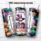 20 oz skinny tumbler sublimation design