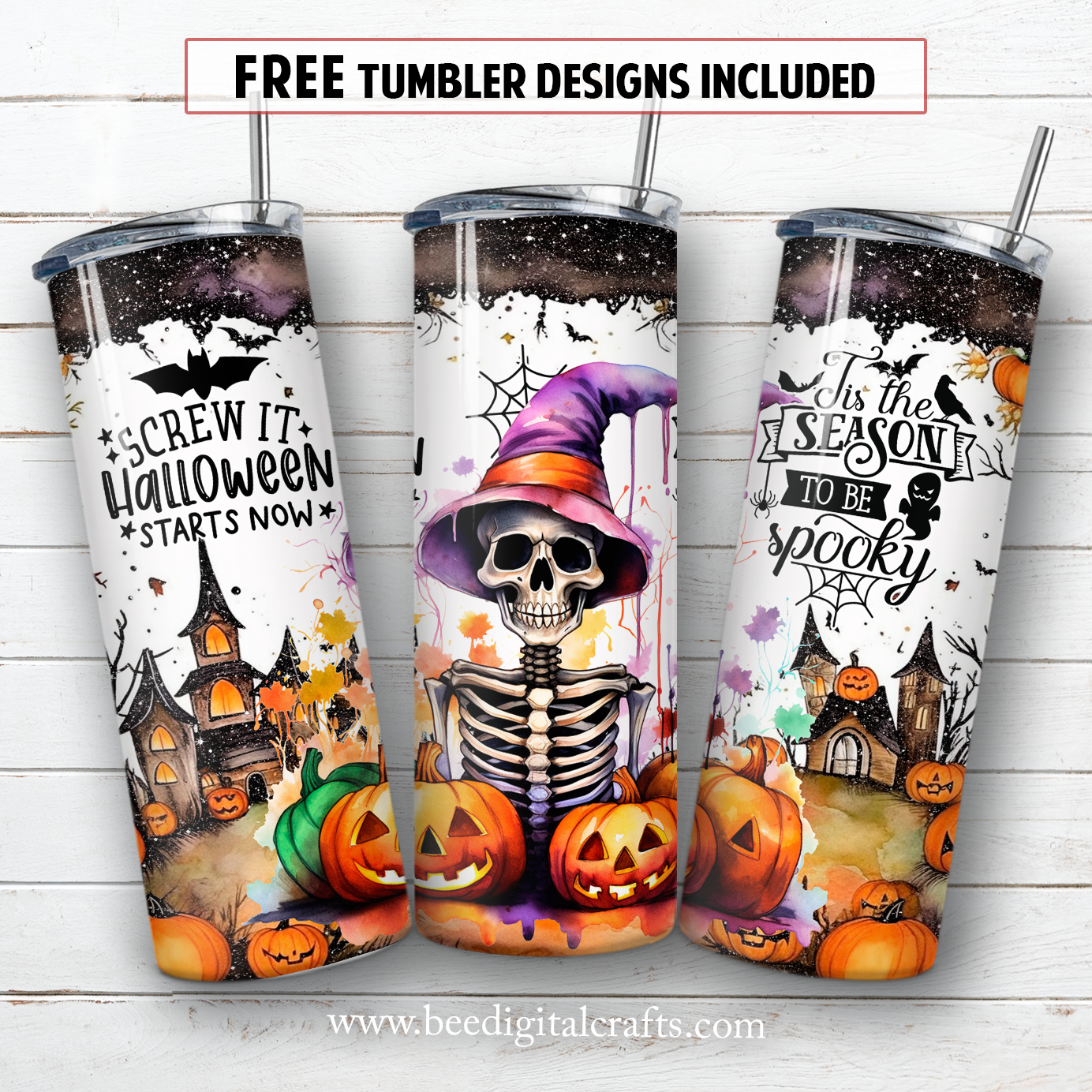 20 oz skinny tumbler sublimation design