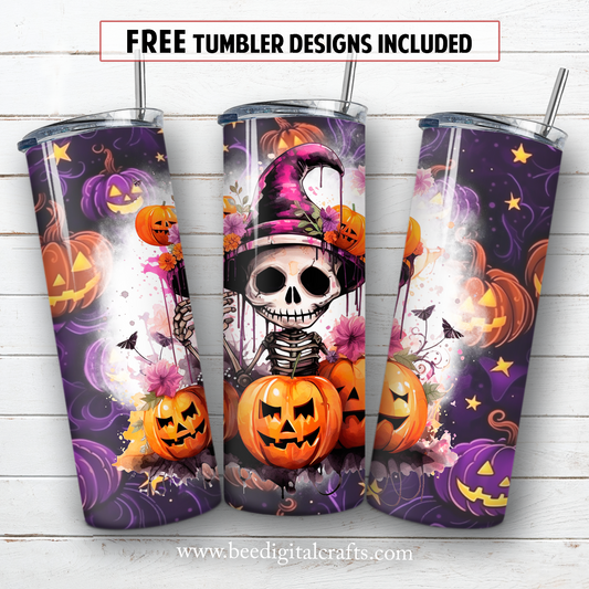 20 oz skinny tumbler sublimation design