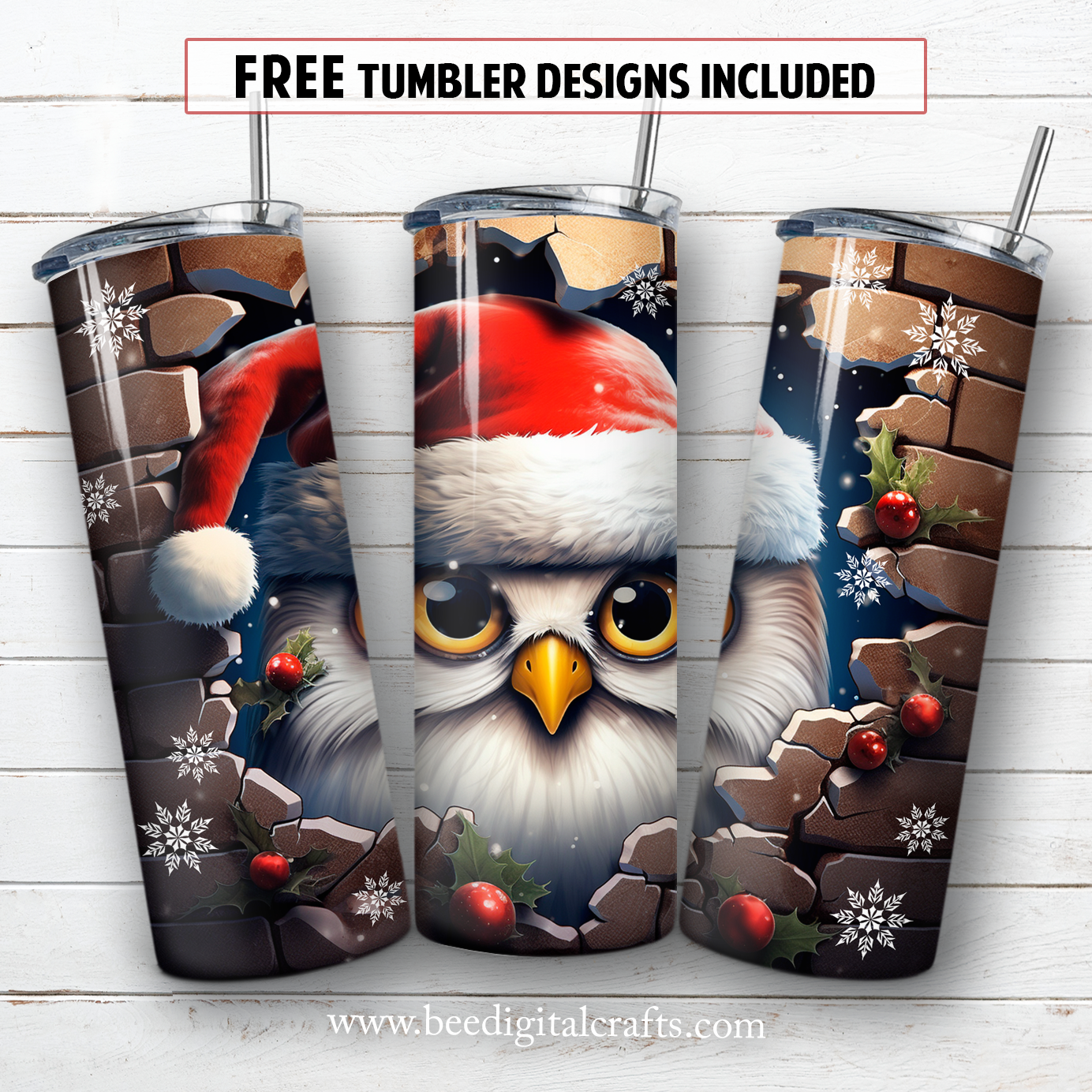 20 oz skinny tumbler sublimation design