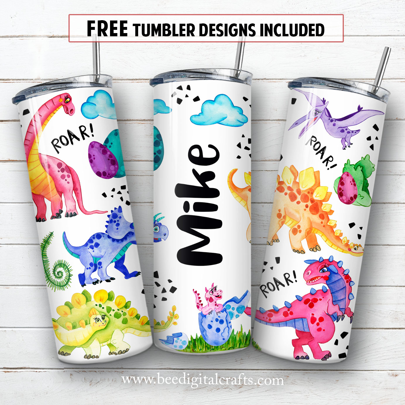 20 oz skinny tumbler sublimation design