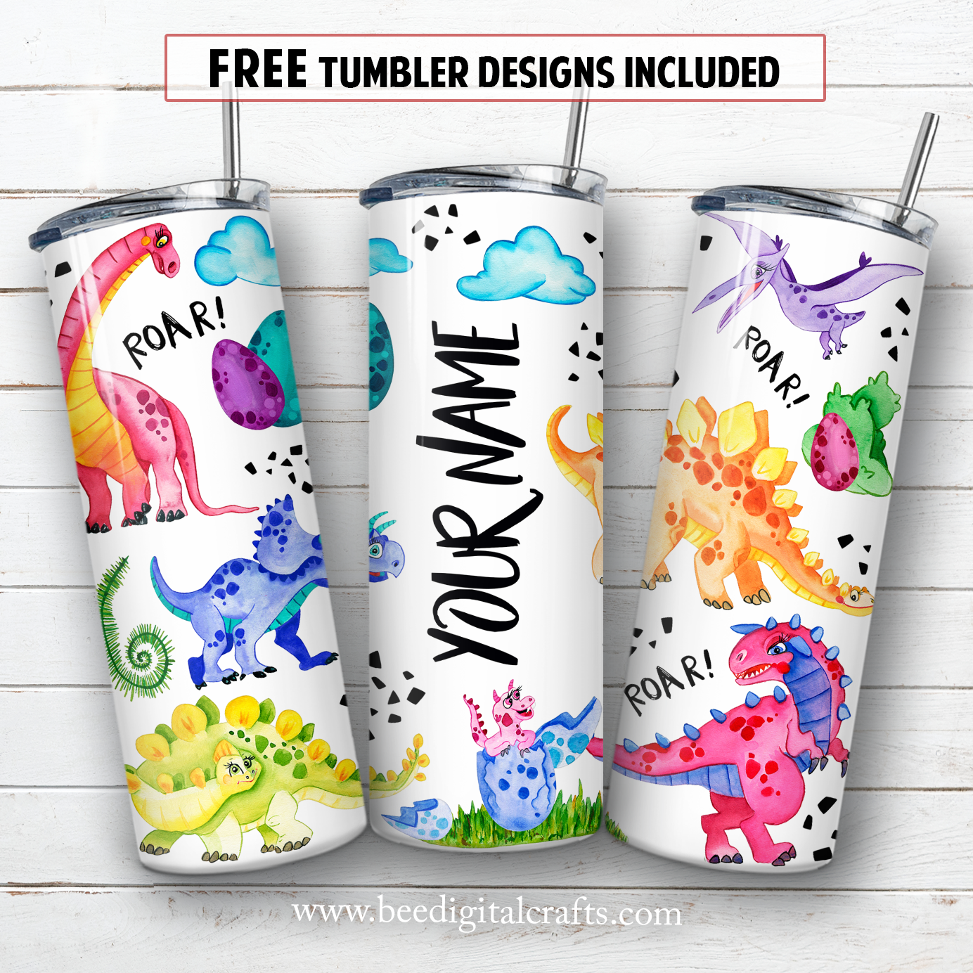 20 oz skinny tumbler sublimation design