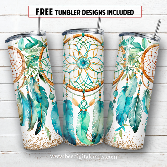 20 oz skinny tumbler sublimation design