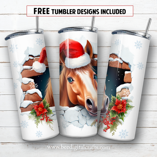 20 oz skinny tumbler sublimation design