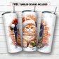 20 oz skinny tumbler sublimation design