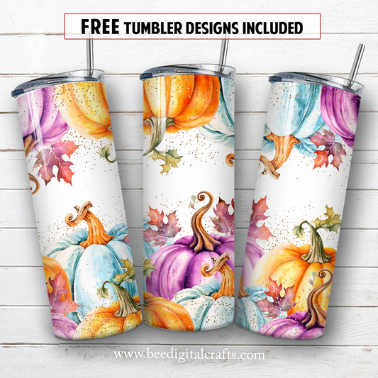 20 oz skinny tumbler sublimation design