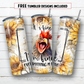 20 oz skinny tumbler sublimation design