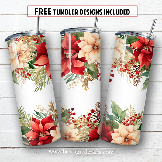 20 oz skinny tumbler sublimation design