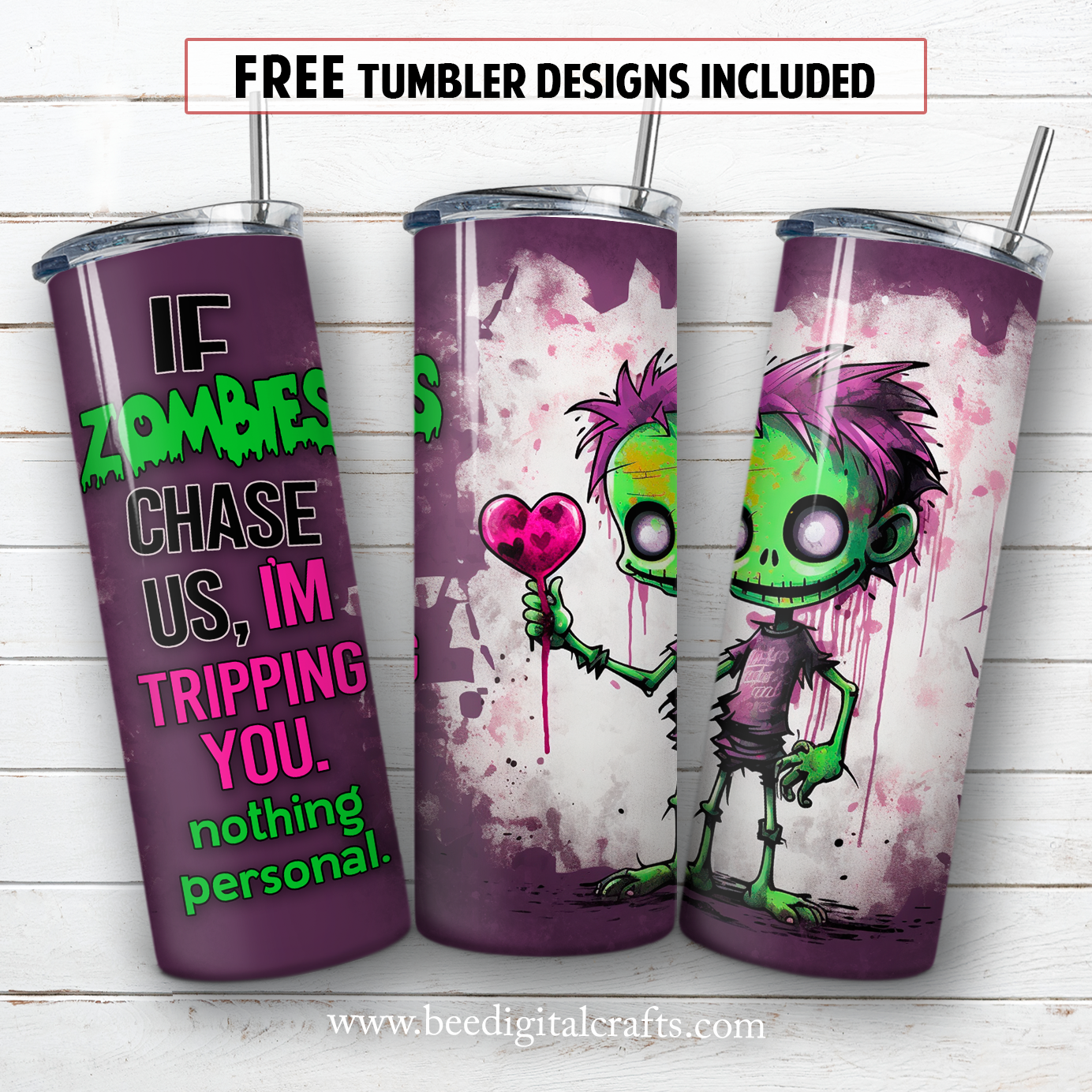 20 oz skinny tumbler sublimation design