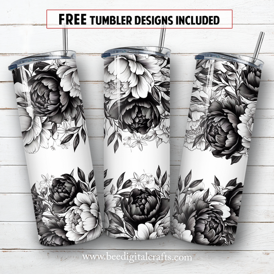 20 oz skinny tumbler sublimation design