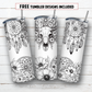 20 oz skinny tumbler sublimation design