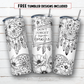 20 oz skinny tumbler sublimation design