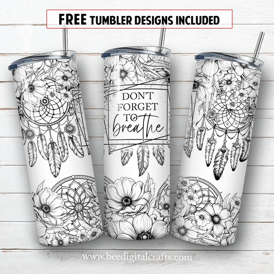 20 oz skinny tumbler sublimation design