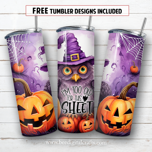 20 oz skinny tumbler sublimation design